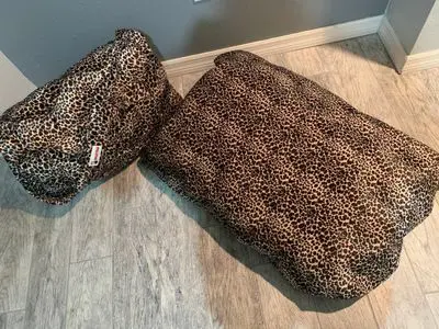 Cheetah faux fur bag