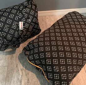 Two black and white bags